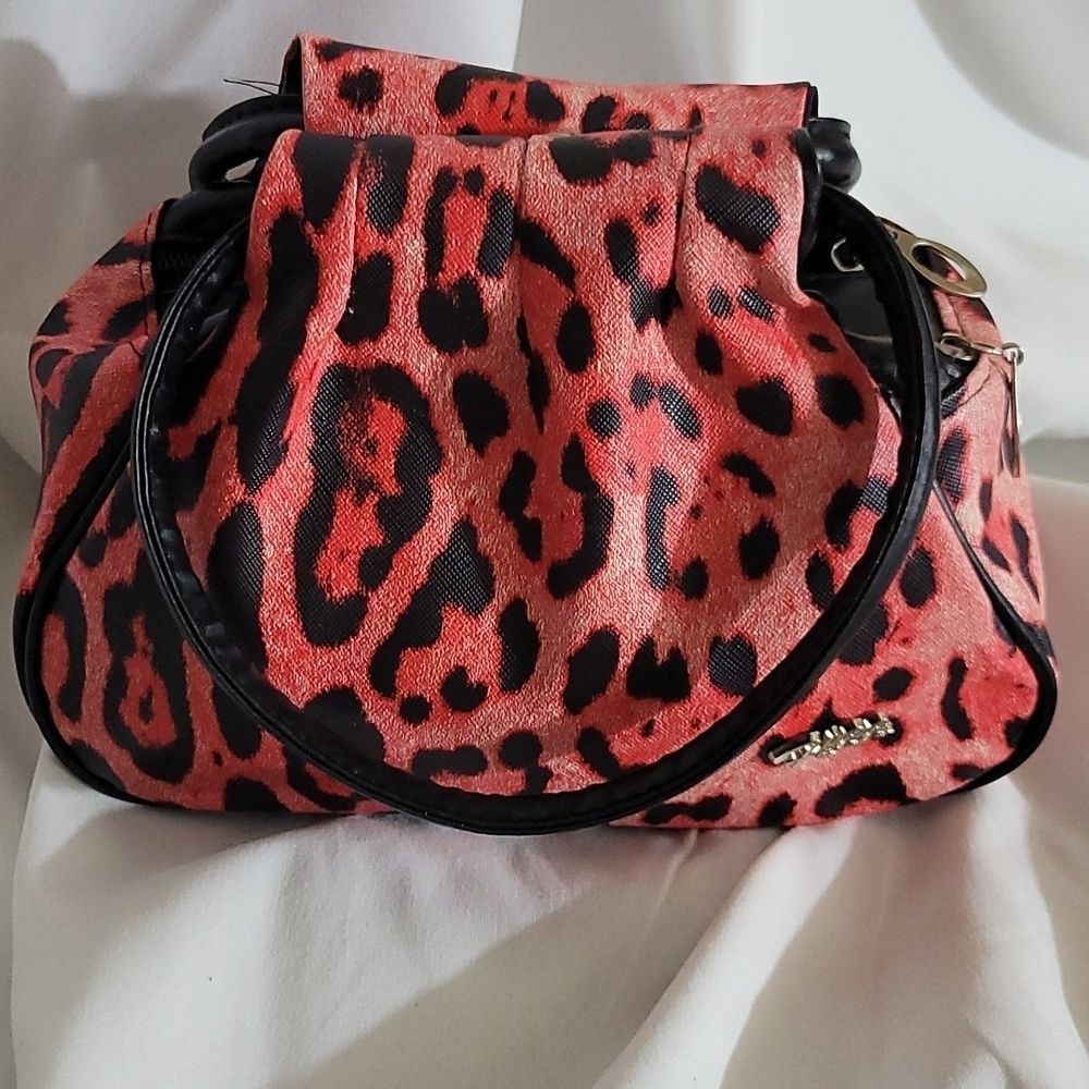 𝅺HOLLYWOOD COLOR Co. Mini Red Leopard Handbag